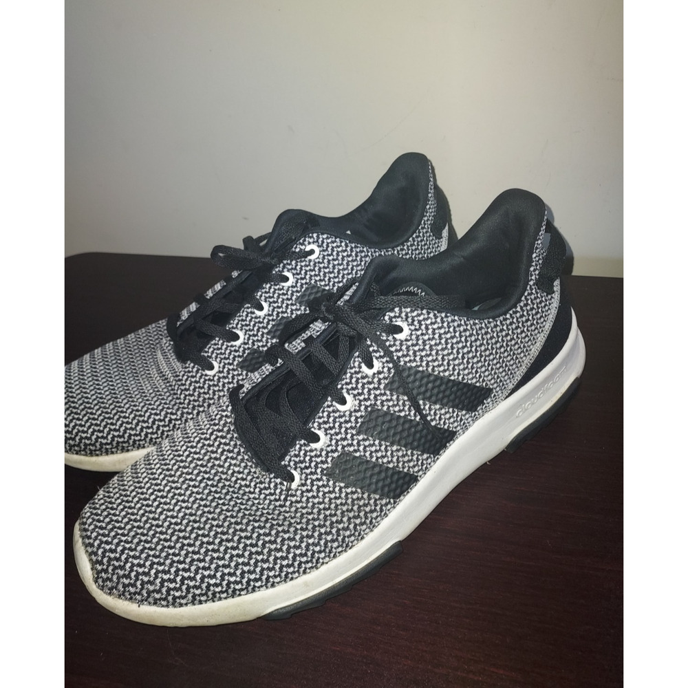 Adidas Men's Sneakers 12M Cloudfoam Racer TR Comfort Running Black White